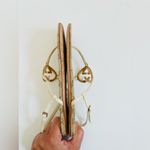 Gucci  White leather GG supreme canvas interlocking heart thong sandals EU 36.5 Photo 6