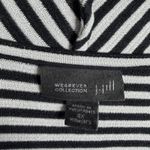 J. Jill Wearever Open Front Cardigan 4X Side Slit Gray Black Stripe Stretch Photo 2