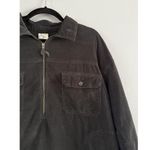 Aerie Offline Dark Gray Corduroy Pullover Frayed Trucker Shirt Size Medium Photo 2