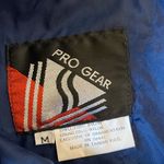 Navy Blue Tapered Track Pants for Athletic Wear Size M Photo 2