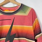 Aviator Nation Serape Bolt Rainbow Stripe Cropped Sweatshirt S Photo 3
