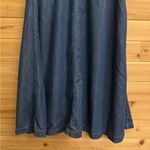 VNTG First Issue Small Cottagecore Prairie Denim Cotton Button Front Midi Skirt Blue Photo 5