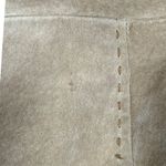 Massini VTG Leather Tan Suede Maxi Skirt Paneled Stitching Women's Size 10 Photo 2