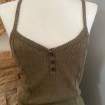 Popular 21  Olive Ribbed knit cami Midi Dress Photo 1