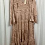 Cinq à Sept Cinq A Sept Champagne Beige Nina Tiered Satin Midi Dress Sz.8 NWT Photo 4