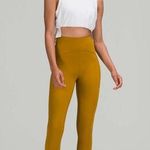 Lululemon Power Thru High Rise Leggings Sz 8 Gold Spice Side Pockets Photo 0