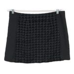 Rachel Rachel Mini Skirt 10 Houndstooth Side Panels Goth Fairy Grunge Textured Black Photo 3