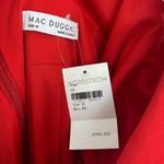 Mac Duggal Bow Shoulder V-Neck Gown in Red Size US 10 NWT Photo 7