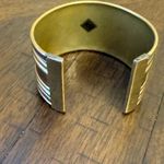 Vintage Etched‎ Brass Cuff Bracelet India 1” Wide Adjustable Photo 3