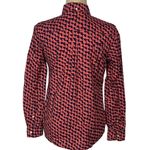 Gap The Shrunken Boyfriend Shirt Women's XS Pink Blue Long Sleeve Button Down Photo 2