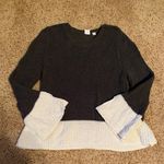 Gap Grey and White Cropped Sweater Photo 0