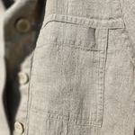 Flax  Clothing MILITARY JACKET 100% Linen Natural Beige Pockets P/4 Photo 2