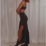 Peppermayo  Black Cutout Front Open Back Midi Dress Womens Size 2 Photo 3