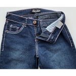 Vintage Be Girl Western Denim Jean Skirt Women’s Sz 3/4 Pink Embroidered Western Blue Photo 8