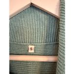 Amazon  mint green ribbed cowl neck oversized tunic sweater small Photo 2