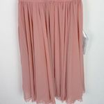 Dress the Population NWT Alicia Mixed Media Midi Dress Blush Pink Size Medium M Photo 3