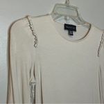 Premise  Cream Long Sleeve Top with Ruffle Detail Photo 3