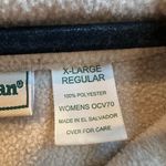 Vintage L.L. Bean Cream Beige Outdoor Fleece Button Down Teddy Jacket Size XL Tan Photo 6