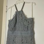 Anthropologie  foxie dox blue lace halter mini dress size medium petite Photo 2