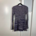 Free People Rachel Cardigan Sweater Dress Purple Button Mini Marled V-neck Photo 7
