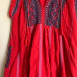 Free People  Red Hooded Dress Casual Women Size M Boho MIDI Clothing Summer Photo 1