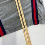 BB Dakota BB Dakota Top Womens Small Gray Long Sleeve Ruffle Red Navy Stripe Photo 5