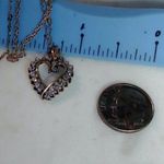 10K Solid Yellow Gold YG Chain JCM Heart Pendant Charm Diamond Necklace Photo 8