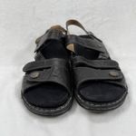 Finn Comfort Leather Sandals‎ Adjustable Straps Comfort Germany Black Sz 38 US 7 Photo 2