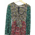 Alice + Olivia  $375 Brylee Mixed Print Tie Front Cut Out Romper Size 0 Photo 5