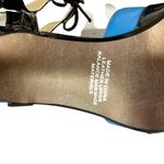 Apostrophe  Blue and Black Leather Pumps Photo 6