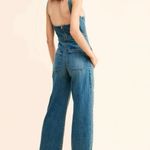 Free People We The Free Blue Denim Amina Jumpsuit size Large, NWOT Photo 5