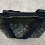 Chilewich Small Woven Market Tote Green with Black Handles Photo 7