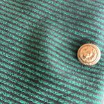 Rachel Zoe NWT Green Black Striped Double Breasted Jacket XS Photo 9