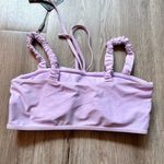 Zaful Lavender Elastic Strap Drawstring Ruched Swim Top Size M NWT Photo 2