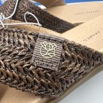 Draper James NEW  Women's Size 8 Raffia Cross Strap Slip On Sandals, “Alex” Brown Photo 9