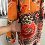 Johnny Was Biya Sasha Full Zip Orange Floral Boho Hooded Long Sherpa - XS Photo 6