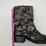 Vera Wang SIMPLY VERA  FAUX LEATHER METALLIC crackle BOOTS mid calf size 10 Photo 8