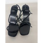 Jeffrey Campbell  sz7.5 black strappy rhinestone sandals heels Photo 1