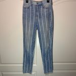 American Eagle American‎ Eagle Mom Jeans Retro Indigo Stripe High Waist Denim Women's 4 X-Long Photo 1