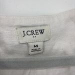 J. Crew Women's White Button Front Linen Blend Vest Size 14 City Preppy Photo 1