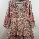 Vineyard Vines  Women's Ivy Ruffle Dress cotton silk floral multi stone size 12 Photo 0