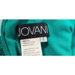 Jovani NWT  Sz.2 Jade Green Glitter Knit Backless Mini Cocktail Party Dress Photo 3