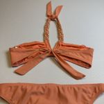 Xhilaration 2 Piece Coral & Gold Braided Swimsuit Bathing Suit Size Medium Photo 5