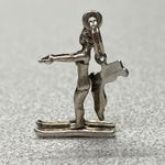 Vintage Sterling Silver Cypress Gardens FL Souvenir Beau Water Skier Charm Photo 1
