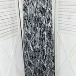 Anne Klein  Lion Head Logo Print Shift Slip Maxi Dress Black White 6 Sleeveless Photo 0