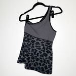 Lululemon  One Shoulder Animal Print Striped Tank Women's Gray Black Size 6? Photo 2