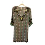 Anthropologie Raga Elena Printed Embroidered Tunic Dress Size Small Photo 4