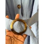 ZARA Sleeveless Belted Blue Jumpsuit Overalls Button Up Front Size S Photo 7