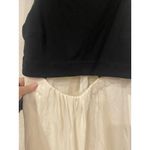 ALC Frank A.L.C. Dress Womens XS Black White Silk Sleeveless Midi Fit Flare Dip Dye USA Photo 4