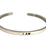 MantraBand I AM Stainless Steel Adjustable Cuff Bracelet Photo 0